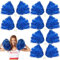 Leikurvo 12 Stücke Cheerleading Pom Poms: Sport Pompons Cheers Ball Pompoms Cheerleader Pompons für Sportveranstaltungen, Ballspiele, Tänze, Karnevalspartys Verwendet (Blau)
