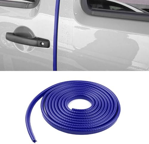deemars Auto-Türkantenschutz, Auto-Tür-Schutz, Kein Kleber Auto Tür Eingang Guard Schutzstreifen, Car Exterior Accessories 16.4FT U Form Edge Trim Rubber Seal Protector Fit für die Autos (Blau)