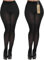 YOGINGO 2 Pairs Women's Black Sheer Tights - 80D Control Top Pantyhose with Reinforced Toes