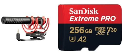 RØDE VideoMic NTG Premium-USB/Kamera-Mikrofon & SanDisk Extreme PRO microSDXC UHS-I Speicherkarte 256 GB + Adapter & RescuePRO Deluxe