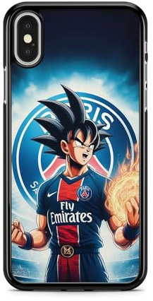 Générique Coque pour Iphone XR Silicone TPU DBZ Animé Manga Japon Dragon, Motif Maillot de Foot, PSG Paris 10 Ref 10