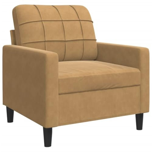 Fauteuil Marron 60 cm Velours