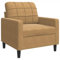Fauteuil Marron 60 cm Velours