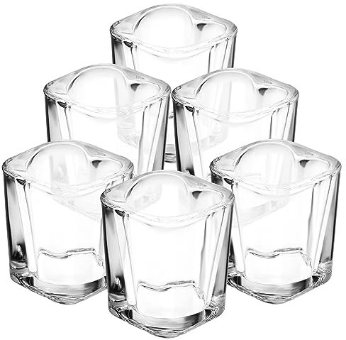 Alipis 6pcs Heart Shaped Shot Glasses Love Glass Glass Heart Cup Party Christmas Bar Decor