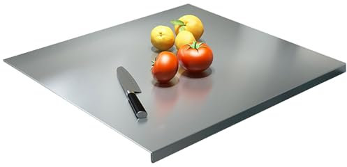Tagliere in Acciaio Inox 50 x 40 cm Spianatoia Acciaio Inox Tagliere da Cucina Professionale Multiuso Spianatoia da Lavoro Cucina per Impastare Pane,Pizza,Dolci