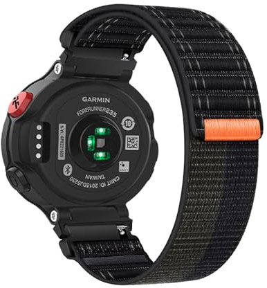 Nylon Armbänder für Garmin Forerunner 235/230/220/620/630/735XT Armband, Atmungsaktiv Stoff Verstellbares Sportarmband für Herren Damen Ersatzarmband mit Garmin Forerunner 235 Uhrenarmband (F,M)