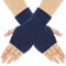 Sibba Karneval Fingerlose Handschuhe Damen Gestrickte Stretch Half Finger Gloves Warme Winter Handschuhe Unisex Half Fingerless Knitted für Oper Tea Party tippen Fahren Handschuhe Deko (Marineblau)