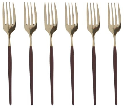 Set 6 forchettine bordeuax champagne Luxy