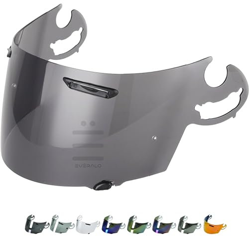 Everalo Visiera Compatibile con Arai Rx7 Corsair - Viper Gt - Quantum F - Astro - Rx7RR4 - Condor - Chaser - Visiera Corsair L-Type Pinlock Ready (Fume' Chiaro)