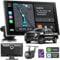 Jzones Pantalla Coche de 9 Pulgadas con CarPlay/Android Auto, Navegación GPS, Bluetooth, Pantalla Carplay Coche con Cámaras Frontales 4K y Traseras 1080P, Control de Voz, Instalación Fácil Plug & Play
