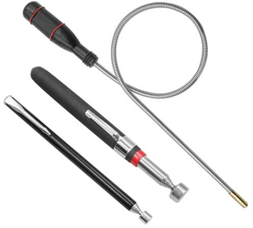 3 Stück Magnet Teleskopstab, Teleskopstab Magnet Werkzeug Flexibler Magnetheber Magnetstabgreifer Teleskopmagnet für Aufnehmen von kleinen Teilen, Metallgegenstände (1.5LB 3LB 5LB)