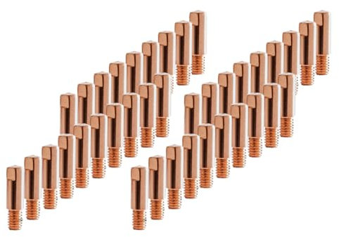 STAHLWERK Stromdüsen M6x25 in 1,0 mm 40er Set - Kontaktdüsen, MIG MAG Verschleißteile Set, AK15, MB15, AK14, MB14, Schweißzubehör für Schweißbrenner