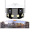 JVDDI Home Security Camera 4K 8MP Outdoor IP Camera 4MP HD 180° Wide View Angle Dual Lens Security Camera Motion Detection P2P Surveillance(8MP With 32G)