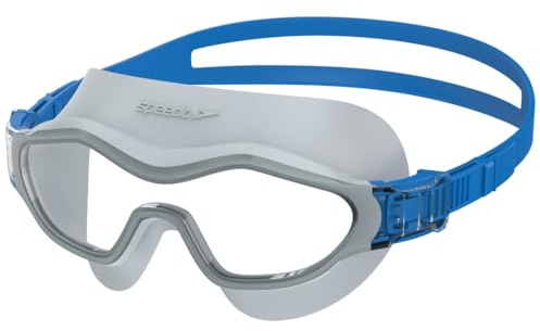 Speedo Unisex-Adult Hydrosity Swim Mask | Essentials | Dive | Swim | Leak-Free Goggles, GREY, One Size