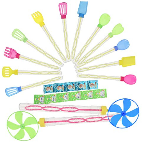 UPKOCH 24pcs Cartoon Bubble Wands for Boys and Girls Summer Bubble Blowing Toys Portable Party Favor for Toddlers