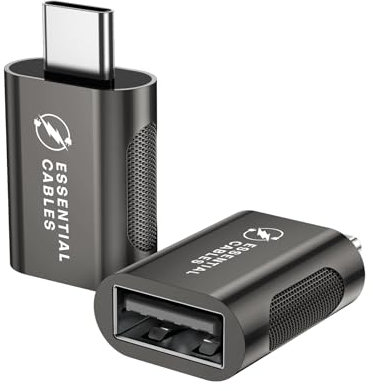 USB C to USB Adapter(2 Pack), USB-C Male to USB3.0 Female Adapter Compatible with MacBook Pro after 2016, MacBook Air after 2018, Mac Mini, Dell XPS and More Type C or Thunderbolt 3 Devices