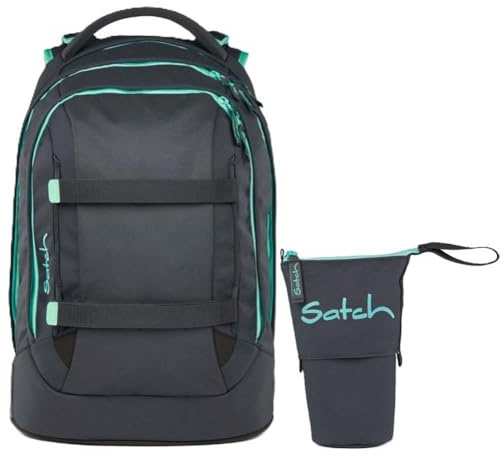 Satch Pack Schulrucksack Set 2tlg. inkl. Pencil Slider (Mint Phantom)