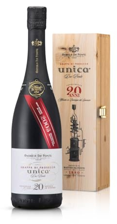 Grappa Di Prosecco Barricata UNICA Invecchiata 20 Anni 70 cl Ast. Legno