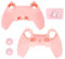 lasuroa Set Rosa Funda Mando para PS5, Huella Gato Bonita Cubierta Antideslizante Silicona Accesorios Mando Inalámbrico del PS5 Carcasa Protectora con Agarre Pulgares & Pegatina Panel Táctil