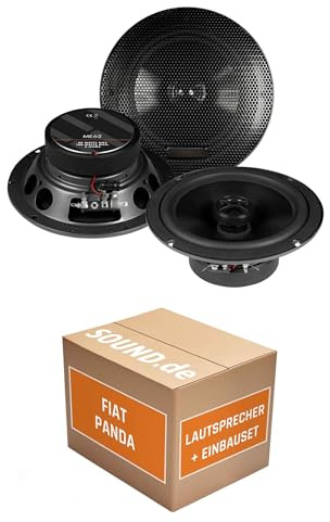 JUST SOUND best choice for caraudio Lautsprecher Boxen Einbaupaket für Musway ME62 kompatibel mit FIAT Panda Typ 169 vorne | 80W RMS hoher Wirkungsgrad