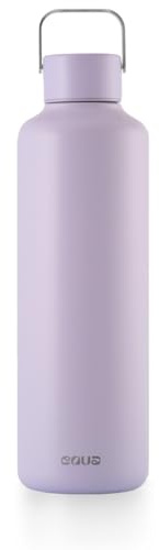 EQUA Timeless Edelstahl Trinkflasche – Ultraleicht & BPA-frei – 100% Auslaufsicher – 1000 ml – Zeitloses Design – Silikonboden (Lavender)