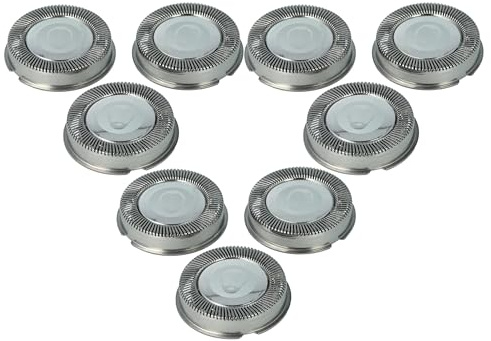 vhbw 9x Ersatz-Scherköpfe kompatibel mit Philips HP1222 | HP1616, HP1722, HP1723, HP1622, HP1623, HQ1322 Elektrorasierer, Silber