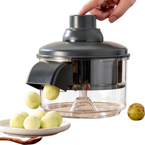 Pelador Automático De Frutas,Eléctrico Pequeño Y Recargable De 50W - Herramienta Para Remover La Piel Del Ajo Y Del Tomate - Para Hogar, Cocina, Apartamento, Picnic, Acampada Y Barbacoa
