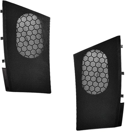 CANTONDZ 2xCubierta de Altavoz de salpicadero Rejilla de Altavoz Delantero Izquierda y Derecha para salpicadero de Coche Negro Compatible con VW T5 FL 7H0857227 71N, 7H0857228 71N