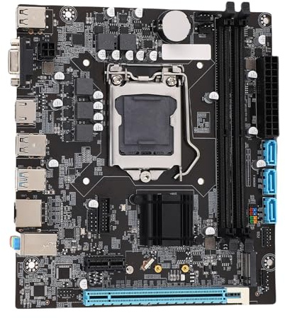 Horett Scheda madre ATX piastra madre ATX motherboard H110 DDR4 M.2 NVMe NGFF 3.0 PCIe VGA con 2 slot memoria e 32GB per CPU LGA 1151 6 7 8 Gen