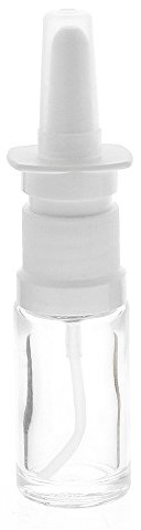 Leere Klarglas Nasenspray-Flasche 10ml mit Fingerzerstäuber, Kosmetex Glas Nasenzerstäuber Vaporizer Nasensprühflasche, 1x 10 ml Klarglas