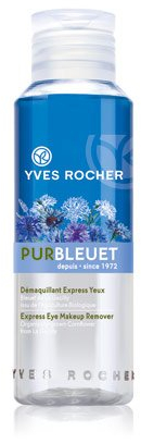 Yves Rocher PUR BLEUET Express Augen-Make-up-Entferner, Makeup Entferner für wasserfestes Make-Up, 1 x Flacon 100 ml