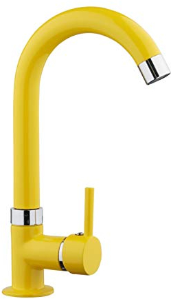 ATCO® Kaltwasser Kaltwasserhahn RONDO Standventil Einhebel Waschtischarmatur Waschbeckenarmatur Waschtisch Gäste-WC Wasserhahn Standhahn Küchenarmatur Messing gelb