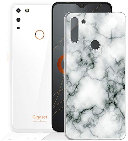 KJYF Schutzhülle Schale für Gigaset GS4 (6.30 Zoll), Hülle Tasche Silikon Case Transparent TPU Cover Bumper Anti-Kratzen Protective für Gigaset GS4 - Marmor