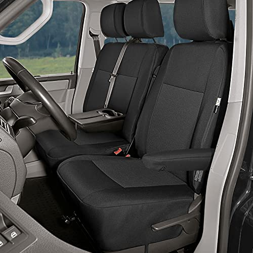 Accesorionline Sitzbezüge für T5 T6 - 2-9-Sitzer - 100 % A Maße Wohnwagen Multivan California Transporter Camper 4 x 4 (T6 vorne 1+2 mit Tisch)