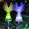 Ovker Solarleuchten für Außen Garten Deko, Solarlampen für Außen, Solar Engel Wasserdichte Farbwechsel LED Lichter, Solar Dekorative Lampe für Friedhof Bürgersteig Hof Rasen Dekoration(2 Stück)