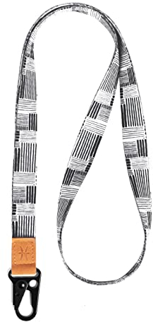 HEZEN Coole Lanyard für Schlüssel, Halsriemen Schlüsselbund für Frauen, Lanyard Logo für Männer, ID Lanyard (Q Streifen)