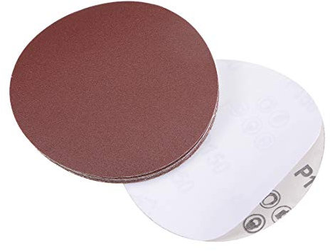 sourcing map 5-Inch PSA Sanding Disc Aluminum Oxide Adhesive Back Sandpaper 150 Grit 10 Pcs