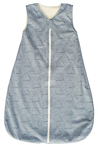 Lilano, Gefütterter Schlafsack ohne Arm Nilpferd (Blau, 1 (70 cm))