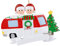 MAXORA Personalisierte Weihnachtsdekoration für Wohnmobile, Wohnmobil, Familie, Roadtrip, Ornament mit Weihnachtsbaum, 2 Stück