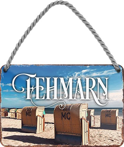 Blechschild ''Fehmarn'' 18x12cm Geschenk Lustige Sprüche Feier Vintage Retro Geburtstag Deko Party Überraschung Fan Landschaften Orte Städte Länder Urlaub See Täler