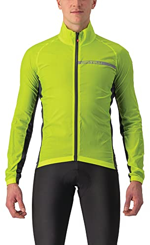 Castelli 4521511 SQUADRA STRETCH JACKET Jacket Men's ELECTRIC LIME/DARK GRAY XL