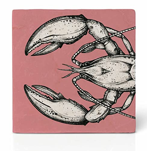 Ligarti Natursteinfliese [ 100% Marmor ] Hochwertiger Design Untersetzer I Seifenschale mit Vlies in 10x10cm