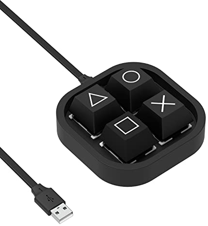 GEEKRIA Tastiera meccanica personalizzata, tastiera meccanica multifunzione programmabile a 4 tasti, supporto galleggiante per Windows, Vista, NKRO, tasti di scelta rapida e macro (nero)