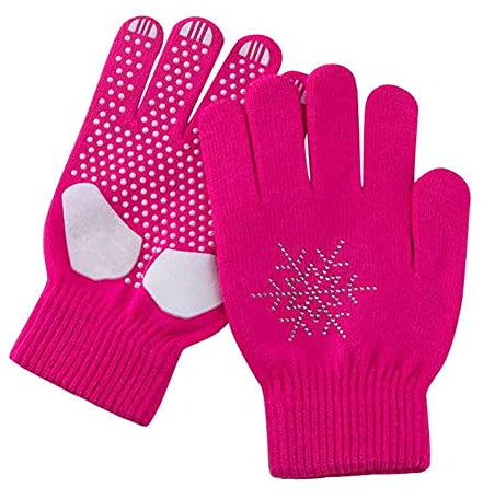 Hovershoes Eiskunstlauf Handschuhe Eislaufhandschuhe Anti-Rutsch Gripper Handschuhe mit Strassnieheflocken für Übungswettbewerb Winter Warmes Fäustling