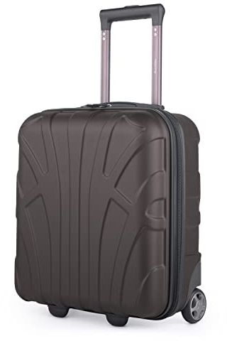 suitline - Kleiner Koffer 45x36x20 cm, Easyjet Freigepäck Underseat Handgepäck, Bordgepäck Trolley leicht, 30 Liter, ABS Hartschale, Titan