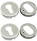 Set di 2 coperture rotonde per serratura della porta, con base per serrature europee standard (bronzo rosso)