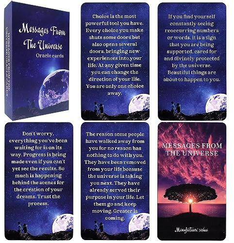 GZXINKE Messages from The Universe Oracle Cards, Love, Finance, Career, Spiritual Advice Oracle Deck, Help You Find Strength When You are Down