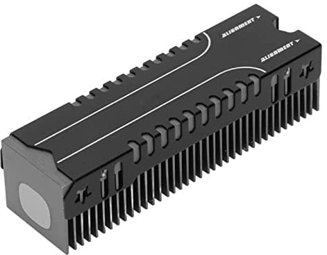 Refroidisseur SSD M.2, Dissipateur Thermique SSD M.2 Ultra Fin avec Coussin Thermique 38 Ailettes de Refroidissement Base Multicanal Dissipateur Thermique SSD en Alliage