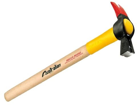 La zappa Martello becco rosso per carpentiere con calamita e manico in legno Mix (300 gr/500 mm)