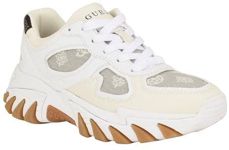 GUESS Damen Norina Sneaker, White/Beige 140, 38.5 EU